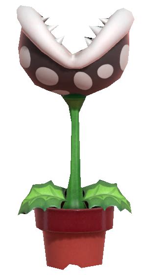 Potted Inky Piranha Plant Opening Its Mouth By Transparentjiggly64 On