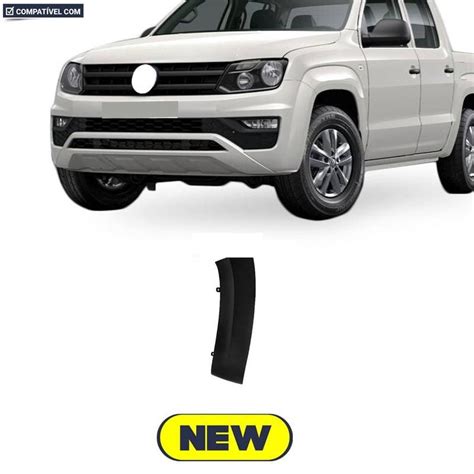 Moldura Parachoque Dianteiro Amarok 2017 A 2022 Preto Liso Direiro