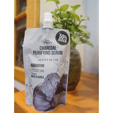 Ever Organics Charcoal Purifying Serum Soothing Gel Ml Shopee