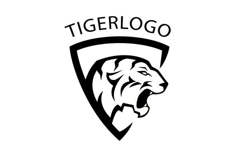 Black and White Logo - Tiger #3 Graphic by djanistudio · Creative Fabrica