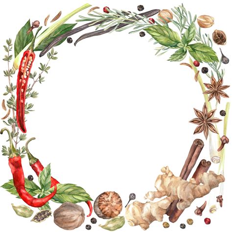 Premium Photo | Spices watercolor set illustration for clipart designed