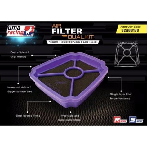 Uma Air Filter Dual Kit Sniper Lazada Ph