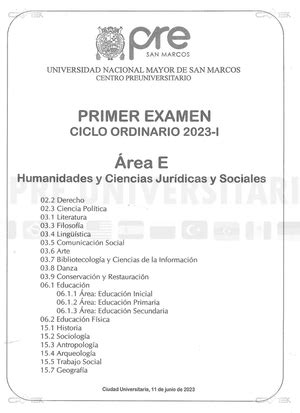 Examen Final Sin Claves Examen De Admisi N Examen Final