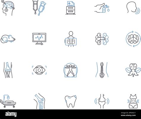 Rehabilitation Unit Line Icons Collection Therapy Recovery