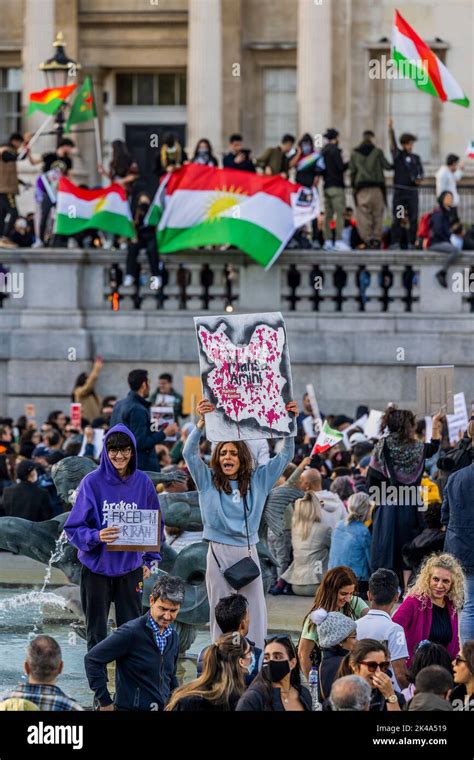 London Uk 1st Oct 2022 A Protest Under The Slogan “women Life