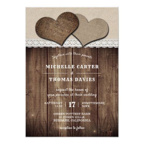 Rustic Wood Wedding Invitations