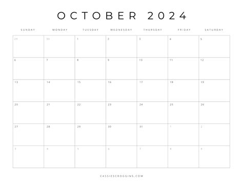 Free Printable Editable October Calendar Printable Calendar