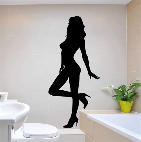 Lady Silhouette Bathroom Wall Decal Silhouette Clip Art Silhouette