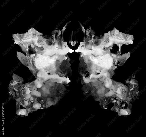 Rorschach Test Ink Blot Illustration Psychological Test Silhouette Of