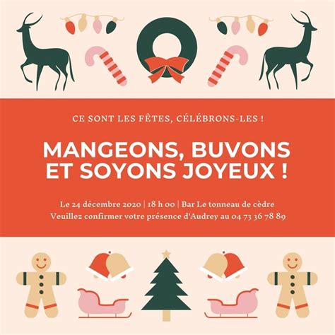 Invitations De Noël Les Plus Beaux Modèles Du Web Canva