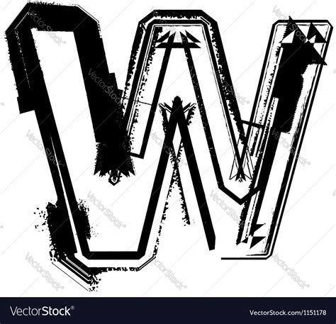 Grunge font Royalty Free Vector Image - VectorStock