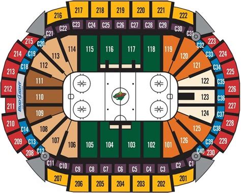 Xcel Energy Seating Chart With Seat Numbers