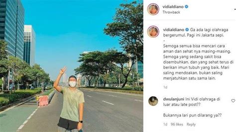 Unggah Foto Lagi Olahraga Vidi Aldiano Dinilai Langgar Aturan Ppkm