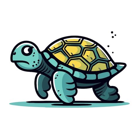 Premium Vector Cartoon Turtle Vector Illustration Of A Tortoise Cartoon Turtle