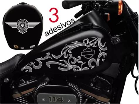 Adesivo Tanque Harley Davidson Adesivo Capacete Mod 02