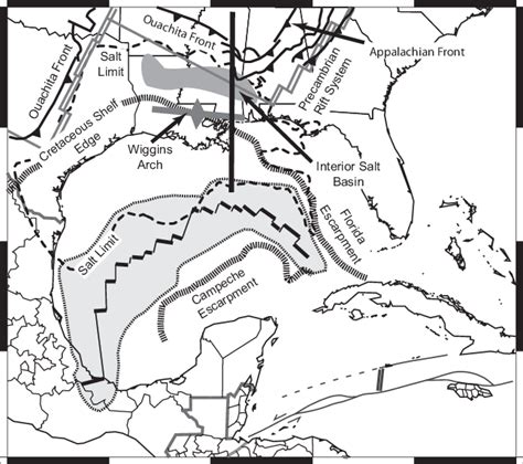 Tectonic Map Of The Central Us Gulf Of Mexico Coastal Plain And Download Scientific Diagram