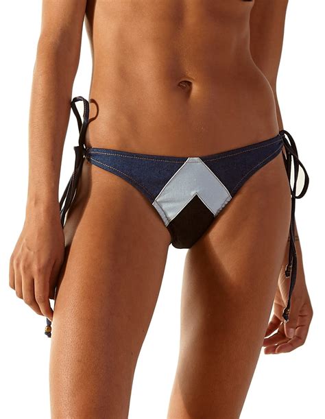 Tri Color Jeans Brazilian Bikini Bottom Bottom Venus Jeans Blueman