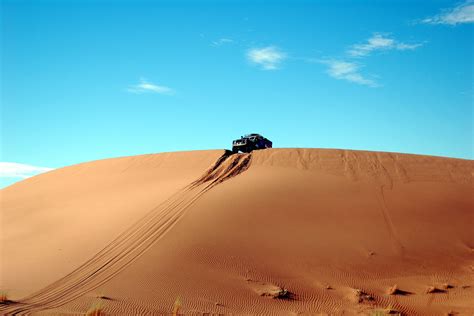 Truck in African Desert Royalty-Free Stock Photo