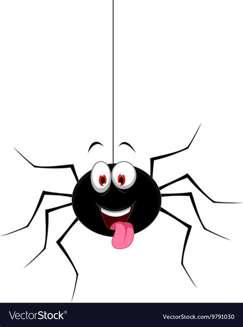 Cute Spider Cartoon For You Design Royalty Free Vector Image