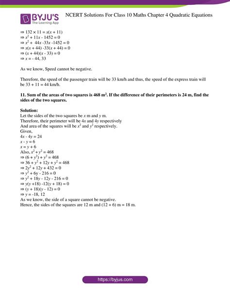 Ncert Solutions Class 10 Maths Chapter 4 Quadratic Equations