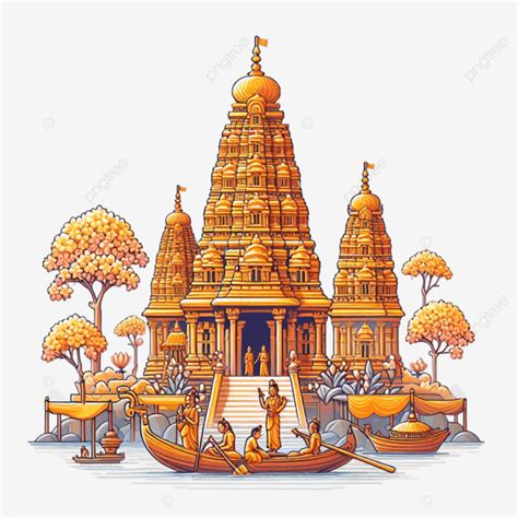 Hindu Old Temple Clip Art Rama Temple Ayodhya Ram PNG Transparent