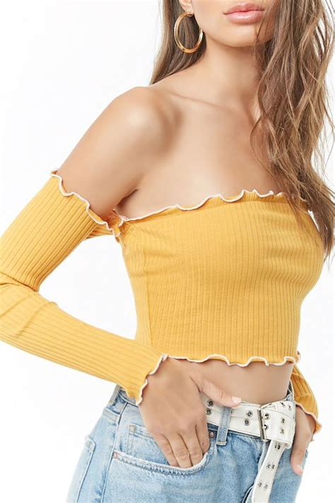 Off The Shoulder Crop Top Forever 21 Forever21 Tops Crop Tops