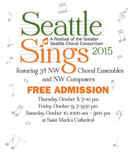 Seattle Sings Events Greater Seattle Choral Consortium