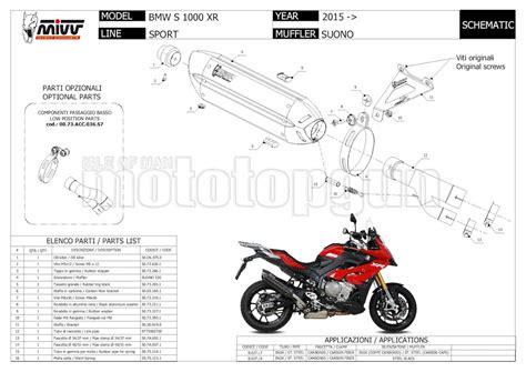 MIVV EXHAUST SUONO STEEL BLACK CARBON CAP HIGH UP BMW S 1000 XR 2016 16