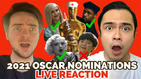 2021 Oscar Nominations Live Reaction We Lost It Youtube