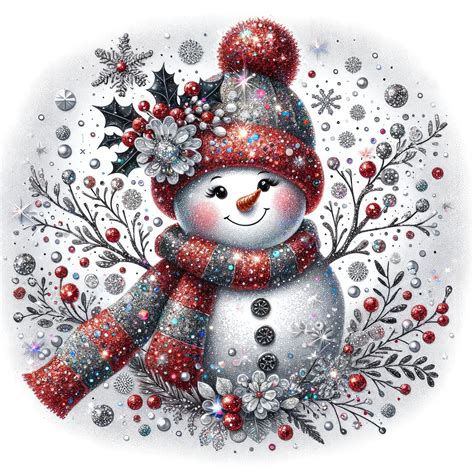 Christmas Snowman, Whimsical Holiday Print, Winter Wonderland ...