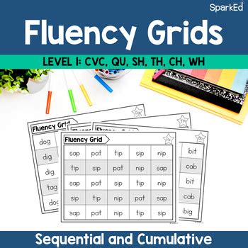 Fluency Grids Cvc Decoding Practice Editable Level Structured