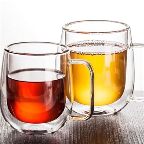 Bey Tasses Caf En Verre Tasses En Verre Isol Es Double Paroi Avec