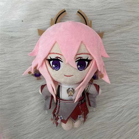 Genshin Plushies Yae Miko Plush Doll Anime T Honkai Merch Store