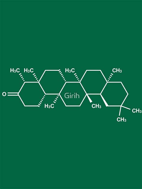 Friedelin Chemical Molecule Structure T Shirt For Sale By Girih