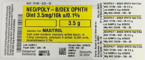 Dailymed Neopoly Bdex Ophth Oint Ointment