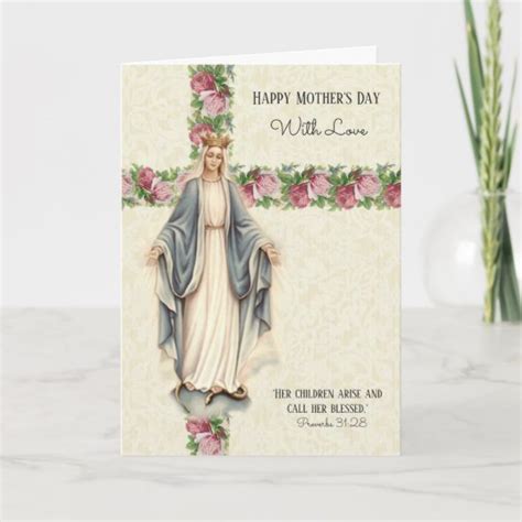 Catholic Mothers Day Religious Virgin Mary Card