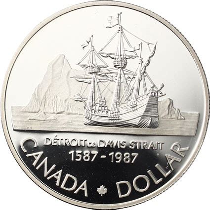 Kanada 1 Dollar Silbermünze 1987 John Davis