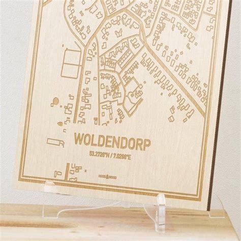 Kaart Woldendorp Gegraveerde Stadskaart Hood Wood Hout A Bol