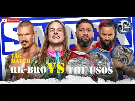 Rk Bro Vs The Usos Wwe K Tag Match Youtube