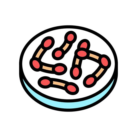 Bacteria Corynebacterium Diphtheriae Color Icon Vector Illustration