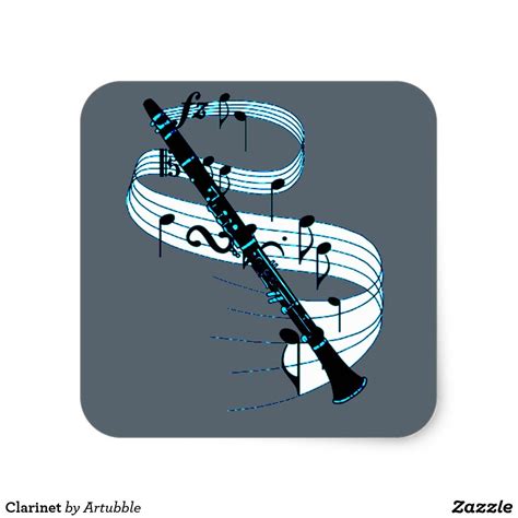 Clarinet Music Stickers Tee Design Clarinet