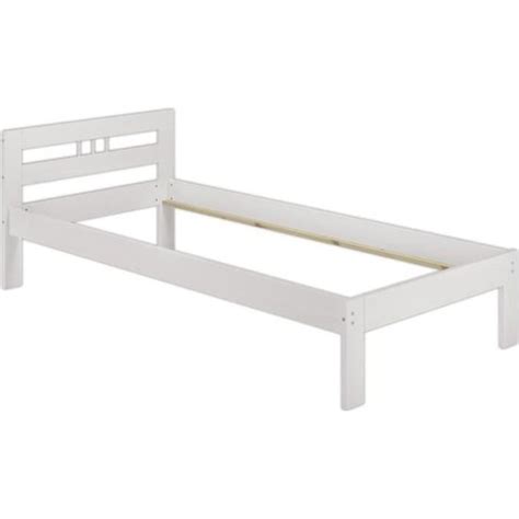 Cadre De Lit Simple En Pin Massif Blanc 90x190 ERST HOLZ Classique