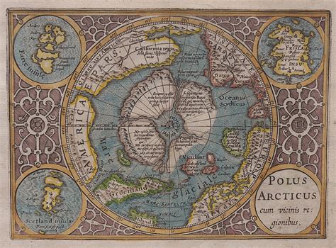 Mercator Hondius Polar Arctic Antique Maps Map Ancient Maps