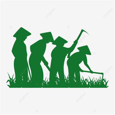 Farmer Silhouette Shadow Hoeing Vector, Farmer, Farming, A Farmer PNG ...