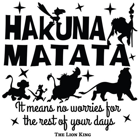 DIY The Lion King Characters Vinyl Quotes Wall Decal - Hakuna Matata It ...