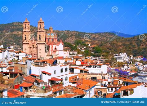 Famous Cathedral Of Santa Prisca In Taxco City In Guerrero Mexico Xiv