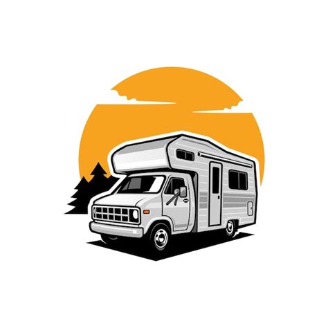 Premium Vector Retro Rv Camper Car Illustration Logo Vector