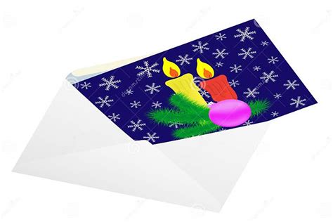 Christmas Card In An Envelope Stock Vector Illustration Of Christmas