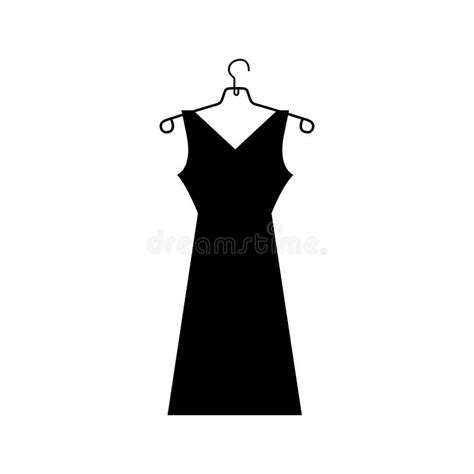 Dress And Hanger Icon Image Stock Vector Illustration Of Boutique