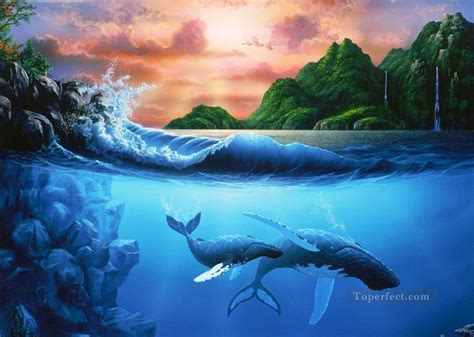 Paintings Of Dolphins Underwater